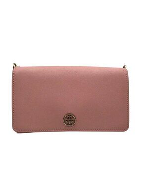 Tory Burch Pink Saffiano Leather Robinson Chain Crossbody